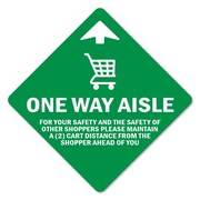 SIGNMISSION One Way Aisle For Your Saftety Non-Slip Floor Graphic, 3PK, 16 in L, 16 in H, FD-X-16-3PK-99981 FD-X-16-3PK-99981
